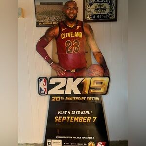 Lebron James NBA 2k19 cutout